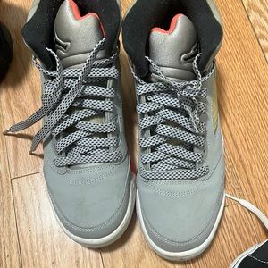 Grey and pink Jordan’s